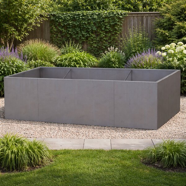 Vyvýšený cortenový záhradný záhon BestBerg BBGR-860CT / 860 l / 200 x 100 x 43 cm / corten
