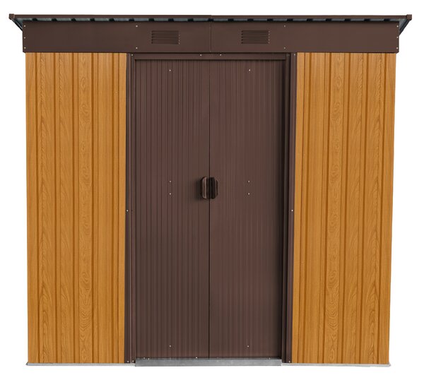 Záhradný domček BestBerg ZD-67RWB / 4,3 m² / 197 × 217 × 202 cm / dekor dreva/hnedá