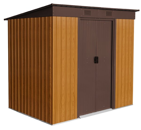 Záhradný domček BestBerg ZD-67RWB / 4,3 m² / 197 × 217 × 202 cm / dekor dreva/hnedá