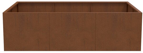 Vyvýšený cortenový záhradný záhon BestBerg BBGR-640CT / 640 l / 150 x 100 x 43 cm / corten