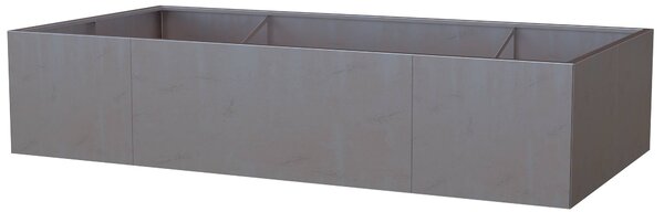 Vyvýšený cortenový záhradný záhon BestBerg BBGR-860CT / 860 l / 200 x 100 x 43 cm / corten