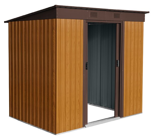 Záhradný domček BestBerg ZD-67RWB / 4,3 m² / 197 × 217 × 202 cm / dekor dreva/hnedá