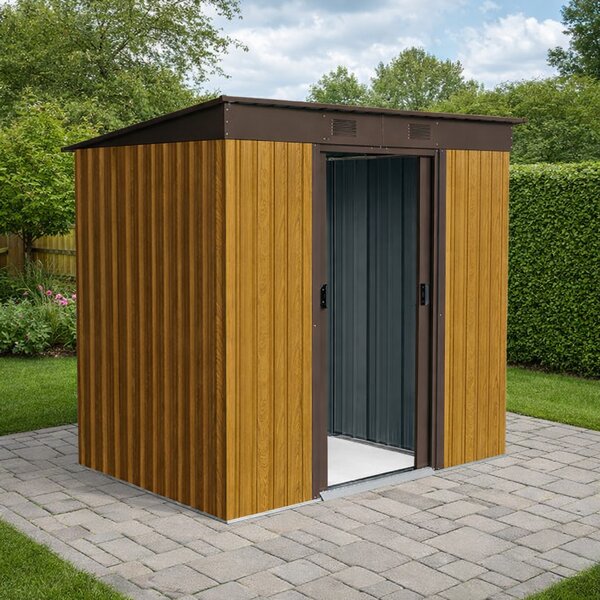 Záhradný domček BestBerg ZD-67RWB / 4,3 m² / 197 × 217 × 202 cm / dekor dreva/hnedá