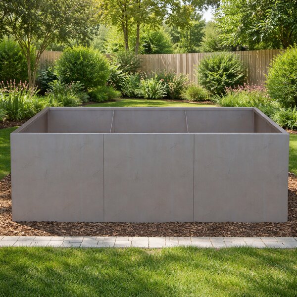 Vyvýšený cortenový záhradný záhon BestBerg BBGR-640CT / 640 l / 150 x 100 x 43 cm / corten