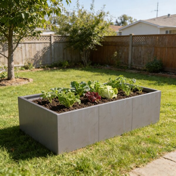 Vyvýšený cortenový záhradný záhon BestBerg BBGR-640CT / 640 l / 150 x 100 x 43 cm / corten