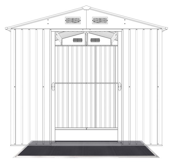 Podlaha BBFL-ZDB4 pre záhradný domček BestBerg ZDB-4 / 147 x 218 cm / čierna