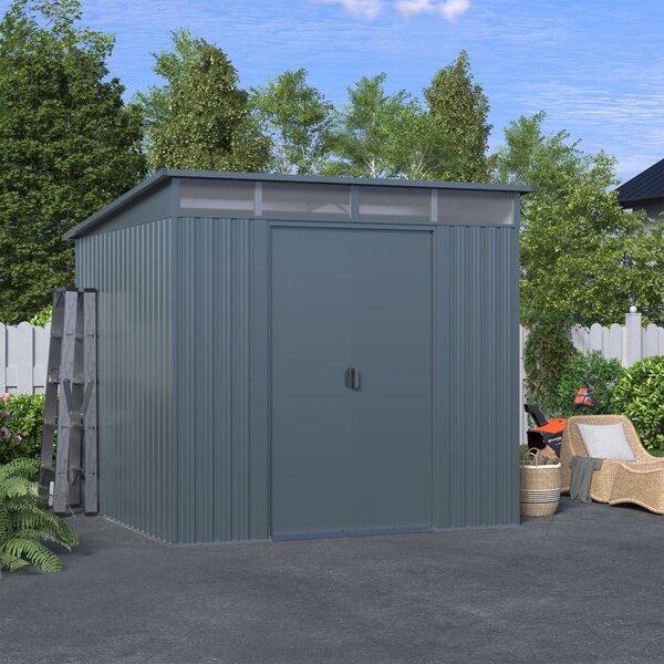 Záhradný domček BestBerg ZD-808G / 5,6 m² / 236 × 238 × 203 cm / sivá
