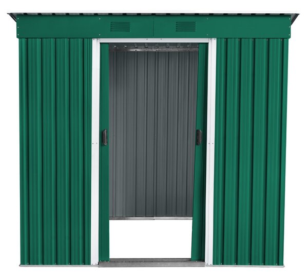 Záhradný domček BestBerg ZD-67GRW / 4,3 m² / 197 × 217 × 202 cm / zelená/biela