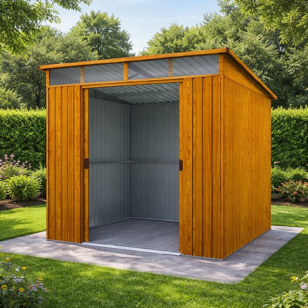 Záhradný domček BestBerg ZD-808RW / 5,6 m² / 236 × 238 × 203 cm / dekor dreva