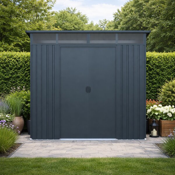 Záhradný domček BestBerg ZD-808G / 5,6 m² / 236 × 238 × 203 cm / sivá