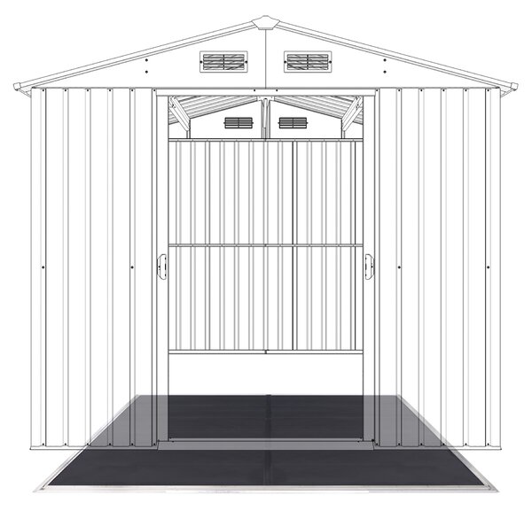 Podlaha BBFL-ZDB9 pre záhradný domček BestBerg ZDB-9 / 296 x 261 cm / čierna