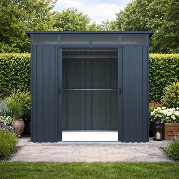 Záhradný domček BestBerg ZD-808G / 5,6 m² / 236 × 238 × 203 cm / sivá