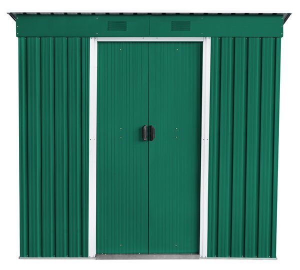 Záhradný domček BestBerg ZD-67GRW / 4,3 m² / 197 × 217 × 202 cm / zelená/biela