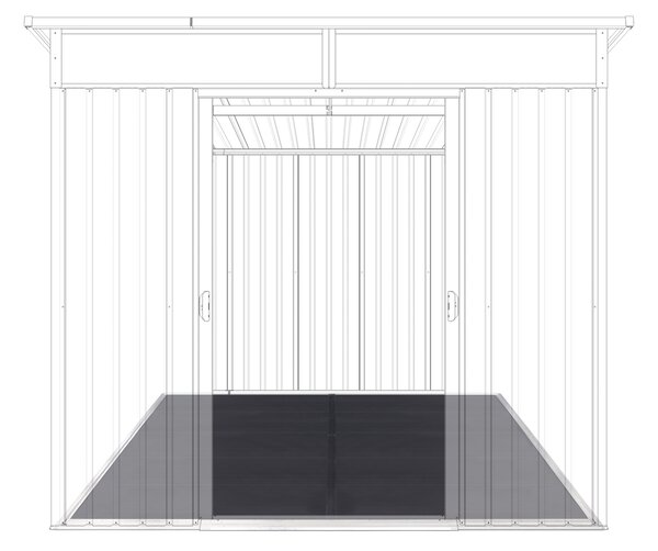 Podlaha BBFL-ZDSL6 pre záhradný domček BestBerg ZDSL-6 / 251 x 216 cm / čierna