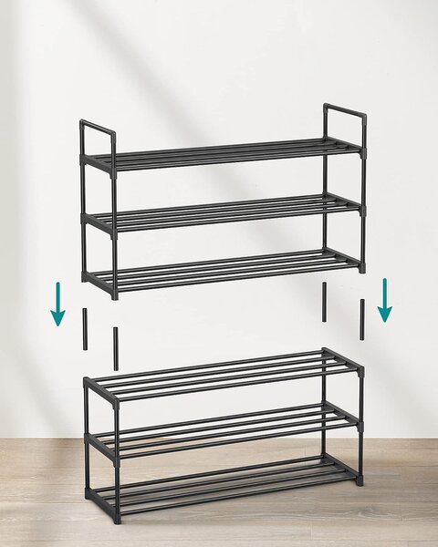 SONGMICS Botník Clarna 92 cm černý