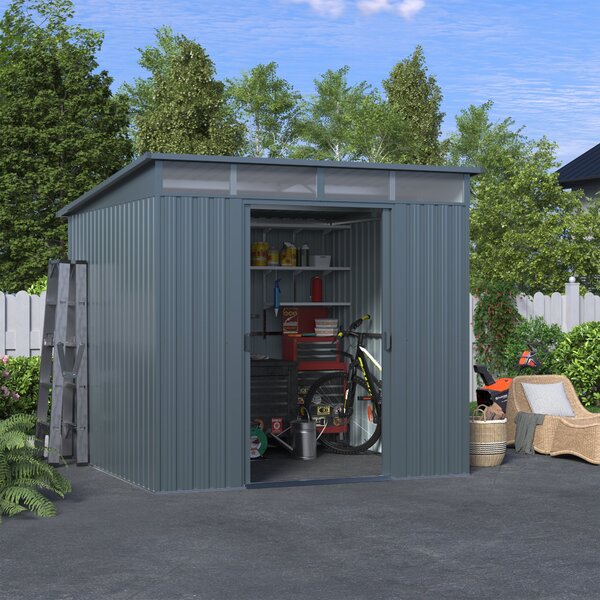 Záhradný domček BestBerg ZD-808G / 5,6 m² / 236 × 238 × 203 cm / sivá