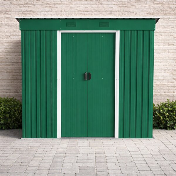 Záhradný domček BestBerg ZD-67GRW / 4,3 m² / 197 × 217 × 202 cm / zelená/biela