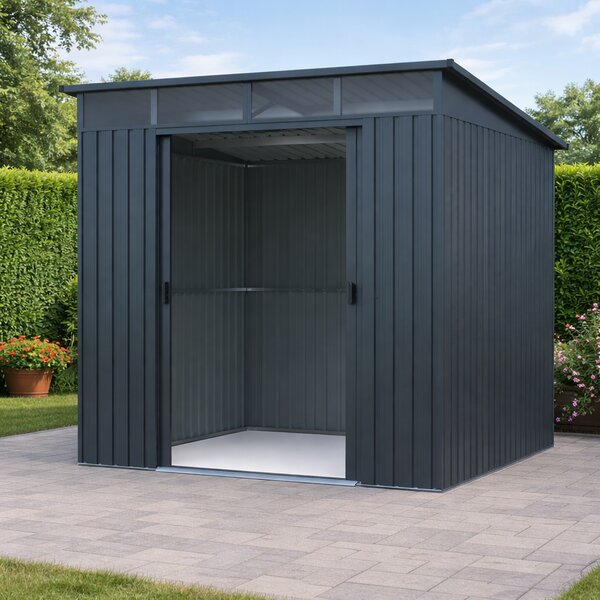 Záhradný domček BestBerg ZD-808G / 5,6 m² / 236 × 238 × 203 cm / sivá