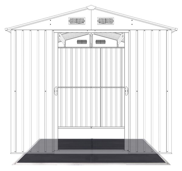 Podlaha BBFL-ZDB7 pre záhradný domček BestBerg ZDB-7 / 211 x 282 cm / čierna