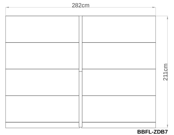Podlaha BBFL-ZDB7 pre záhradný domček BestBerg ZDB-7 / 211 x 282 cm / čierna