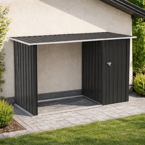 Záhradný domček BestBerg BBSH-002A / 2,6 m² / 249 x 160 x 103 cm / antracitová/biela