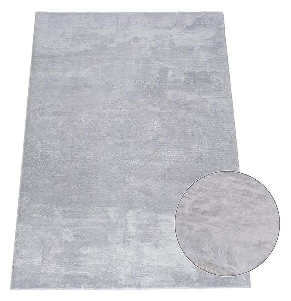 Koberec Rabbit 62 GREY – sivý shaggy obdĺžnik 100% polyester Rozmer: 40x60 cm