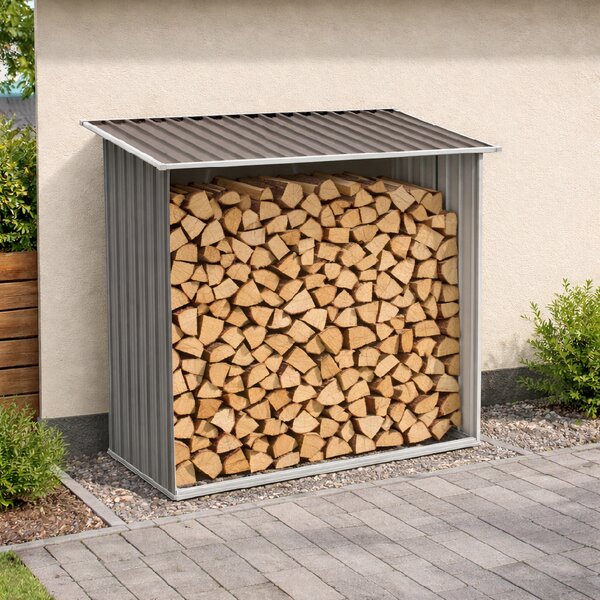 Záhradný drevník BestBerg BBSH-F001G / 1,35 m² / 163 x 83 x 154 cm / sivá