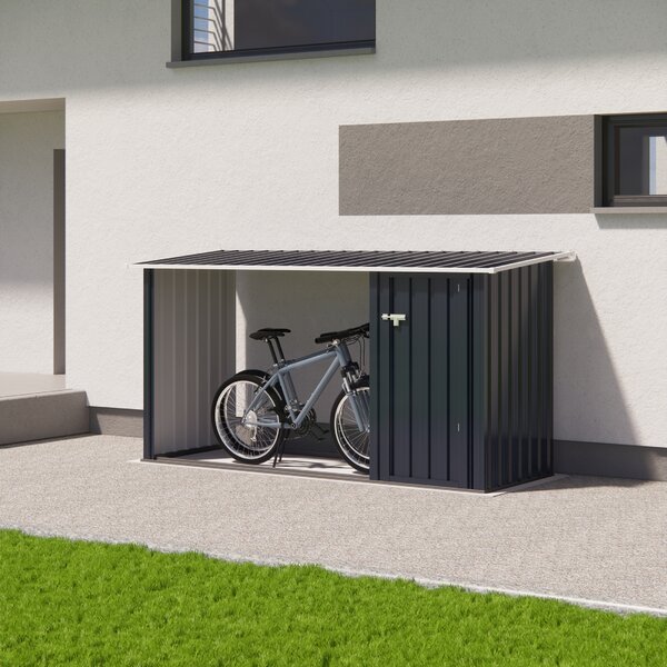 Záhradný domček BestBerg BBSH-002A / 2,6 m² / 249 x 160 x 103 cm / antracitová/biela