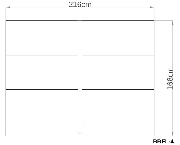 Podlaha BBFL-4 pre záhradný domček BestBerg ZDSL-4 / 168 x 216 cm / čierna