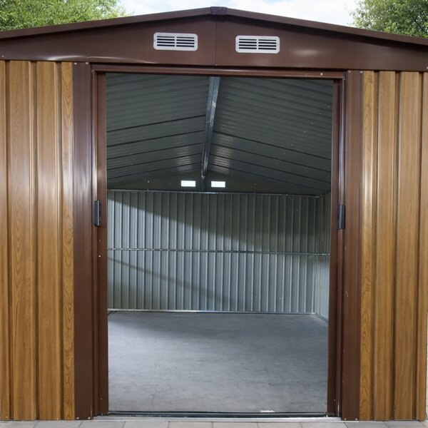 Záhradný domček BestBerg BBSH-1113W / 13,3 m² / 342,5 x 389 x 202 cm / dekor dreva/hnedá