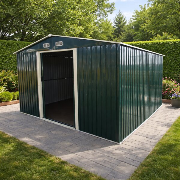 Záhradný domček BestBerg BBSH-1113GR / 13,3 m² / 342,5 x 389 x 202 cm / zelená