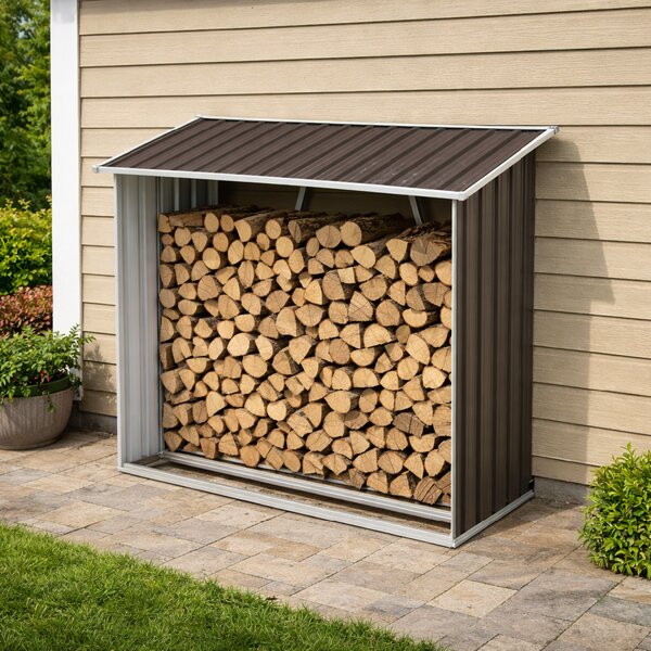 Záhradný drevník BestBerg BBSH-F001G / 1,35 m² / 163 x 83 x 154 cm / sivá