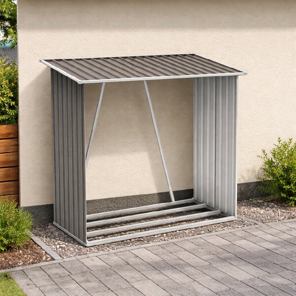 Záhradný drevník BestBerg BBSH-F001G / 1,35 m² / 163 x 83 x 154 cm / sivá