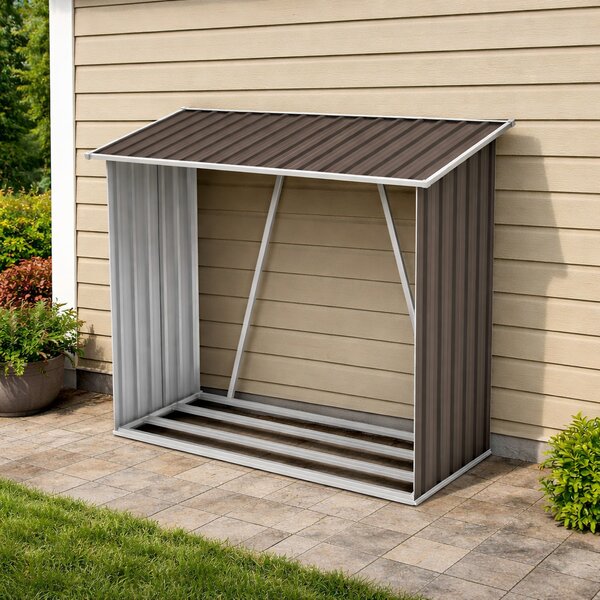 Záhradný drevník BestBerg BBSH-F001G / 1,35 m² / 163 x 83 x 154 cm / sivá
