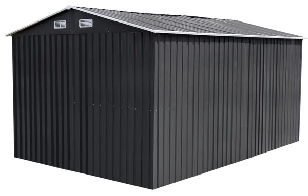 Záhradný domček BestBerg BBSH-1208A / 10,1 m² / 389 x 260 x 202 cm / antracitová/biela