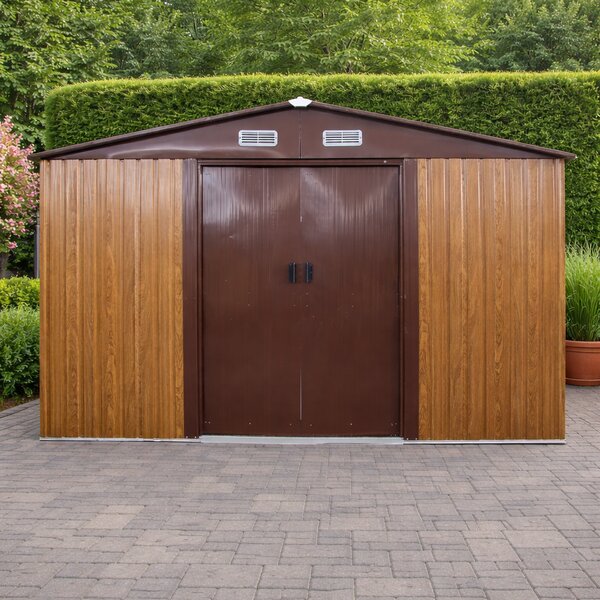 Záhradný domček BestBerg BBSH-1113W / 13,3 m² / 342,5 x 389 x 202 cm / dekor dreva/hnedá