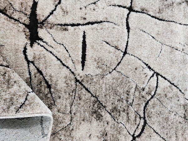 Oválny koberec Miami 129 BEIGE – béžový so vzorom Rozmer: 120x180 cm