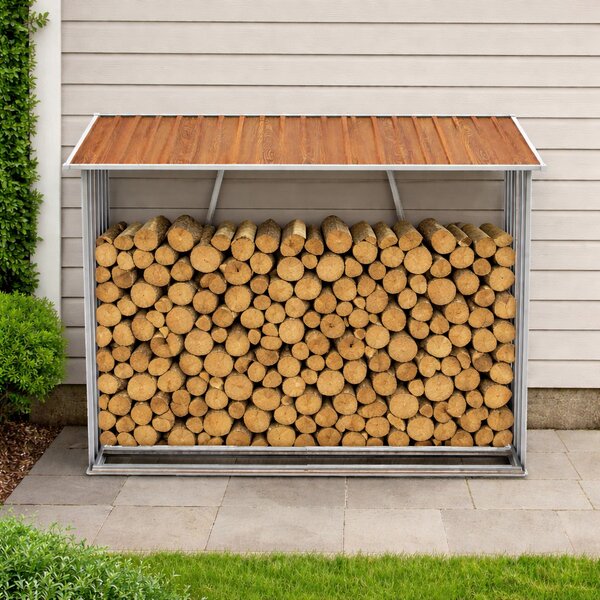 Záhradný drevník BestBerg BBSH-F001W / 1,35 m² / 163 x 83 x 154 cm / dekor dreva/hnedá