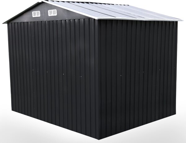 Záhradný domček BestBerg BBSH-608A / 5,3 m² / 205 x 257 x 202 cm / antracitová/biela