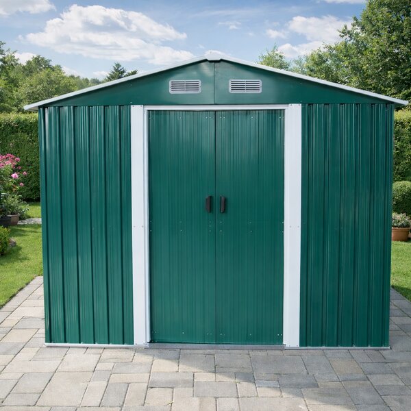 Záhradný domček BestBerg BBSH-1208GR / 10,1 m² / 389 x 260 x 202 cm / zelená