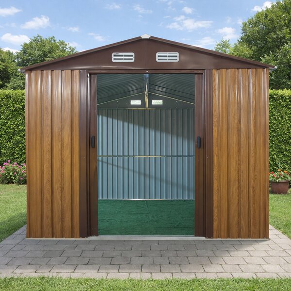 Záhradný domček BestBerg BBSH-1208W / 10,1 m² / 389 x 260 x 202 cm / dekor dreva/hnedá