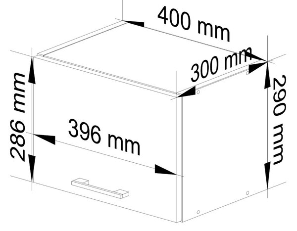 Ak furniture Kuchynská závesná skrinka Olivie W 40 cm biela