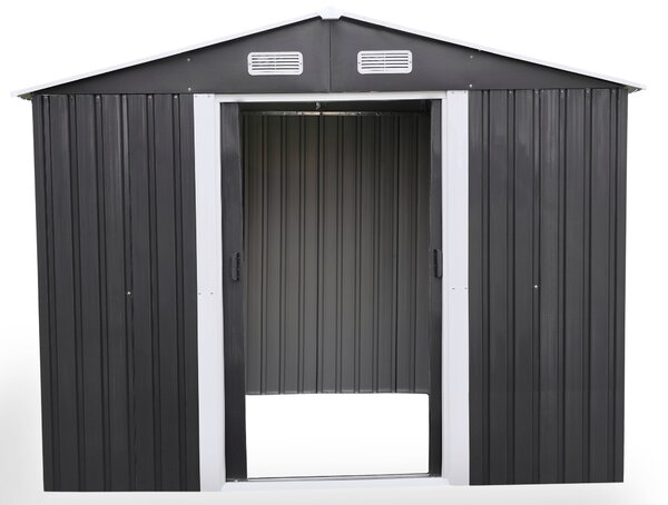 Záhradný domček BestBerg BBSH-608A / 5,3 m² / 205 x 257 x 202 cm / antracitová/biela