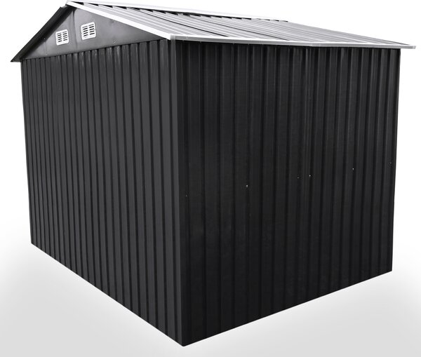 Záhradný domček BestBerg BBSH-608A / 5,3 m² / 205 x 257 x 202 cm / antracitová/biela