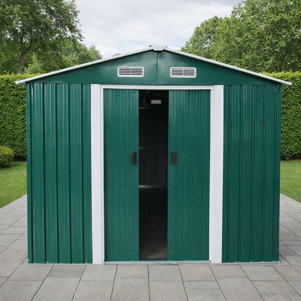 Záhradný domček BestBerg BBSH-1208GR / 10,1 m² / 389 x 260 x 202 cm / zelená