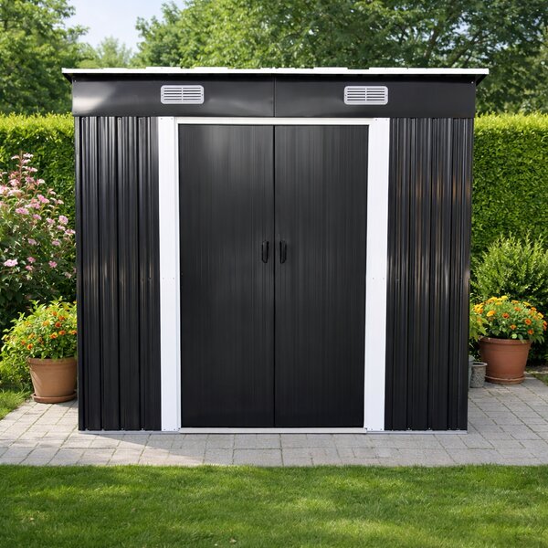 Záhradný domček BestBerg BBSH-407A / 2,8 m² / 130 x 213 x 191 cm / antracitová/biela