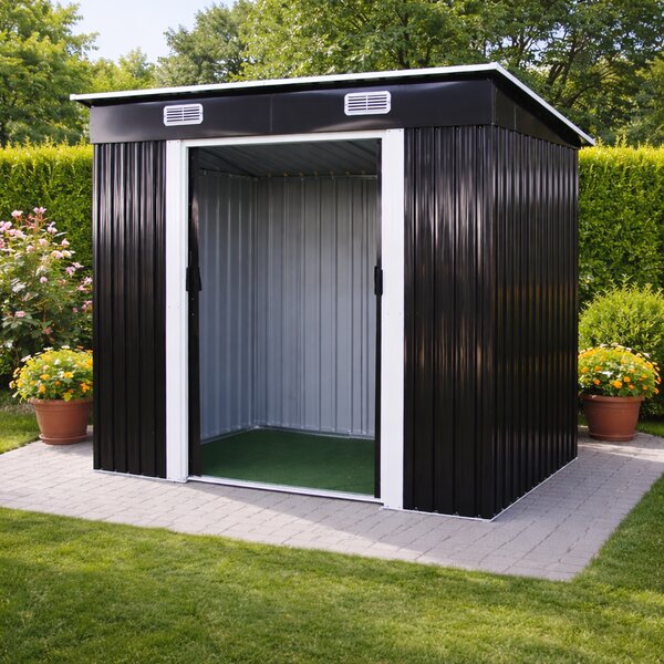 Záhradný domček BestBerg BBSH-407A / 2,8 m² / 130 x 213 x 191 cm / antracitová/biela