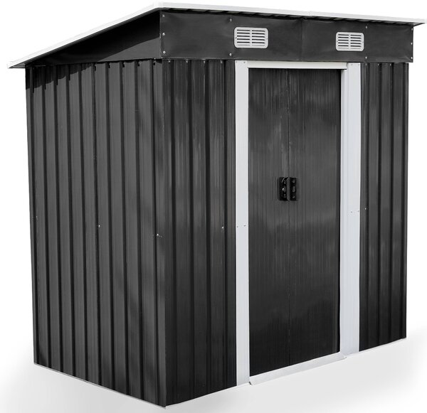 Záhradný domček BestBerg BBSH-406A / 2,25 m² / 121 x 194 x 192 cm / antracitová/biela