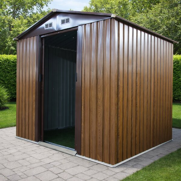 Záhradný domček BestBerg BBSH-608W / 5,3 m² / 205 x 257 x 202 cm / dekor dreva/hnedá
