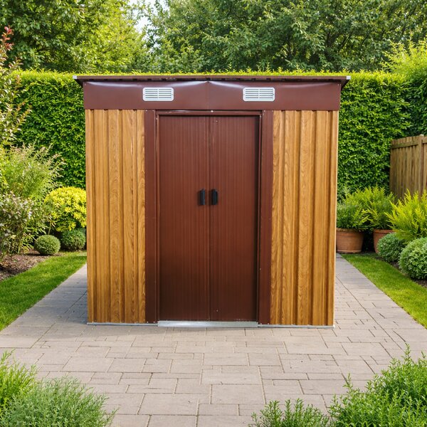 Záhradný domček BestBerg BBSH-406W / 2,25 m² / 121 x 194 x 192 cm / dekor dreva/hnedá